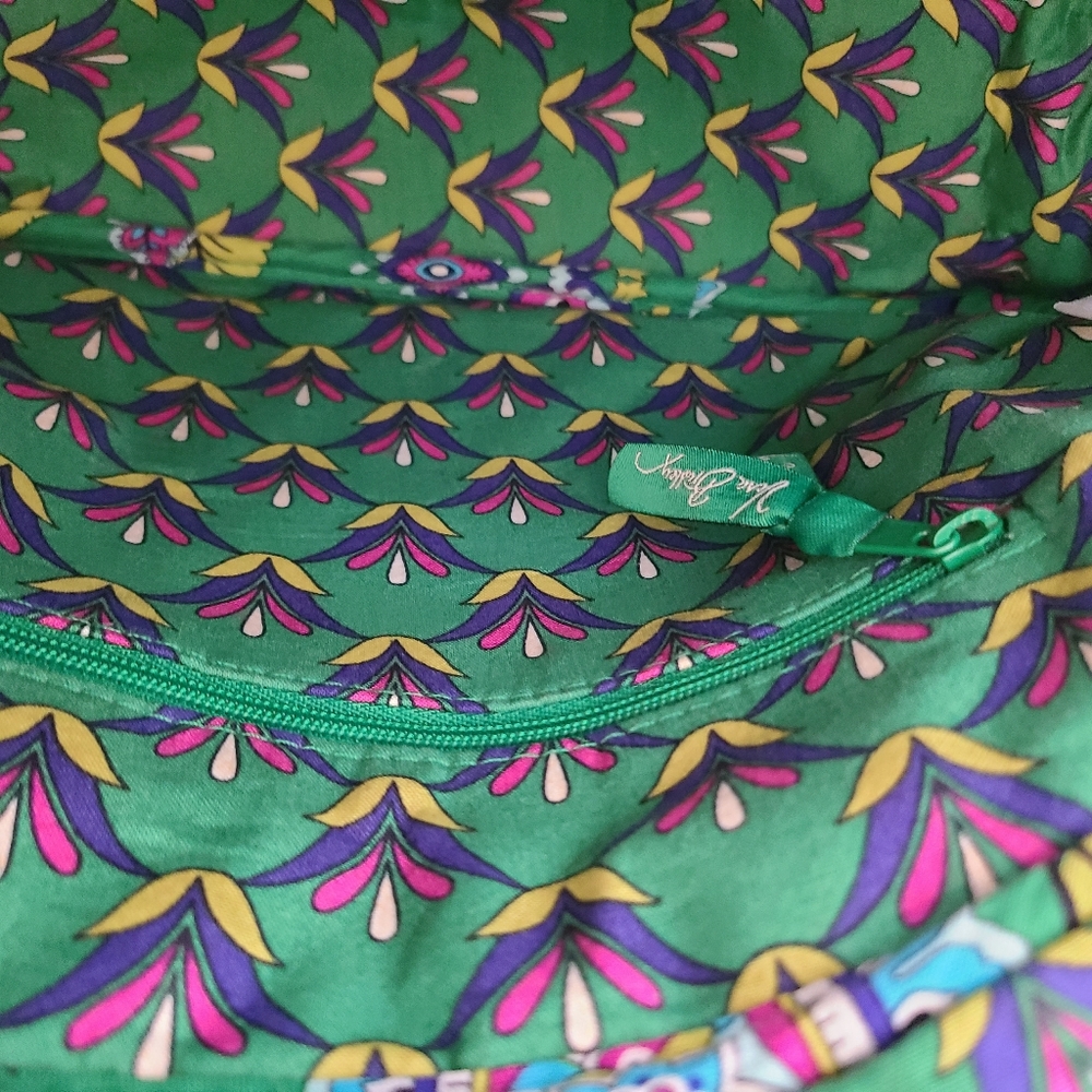 Vera Bradley Emerald Paisley bowler bag with matching mini clutch,NWOT, - Picture 9 of 10
